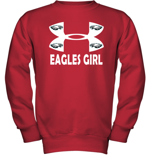 NFL Philadelphia Eagles Girl Under Armour Football Sports Sweatshirt 