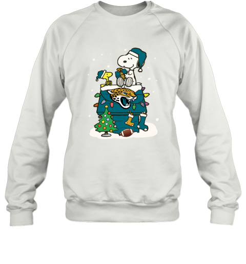 A Happy Christmas With Jacksonville Jaguars Snoopy Sweatshirt