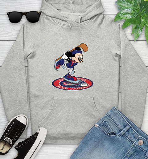 NHL Hockey Columbus Blue Jackets Cheerful Mickey Disney Shirt Youth Hoodie 2