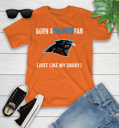 NFL Carolina Panthers Football Loyal Fan Just Like My Daddy Shirt Youth T-Shirt 8