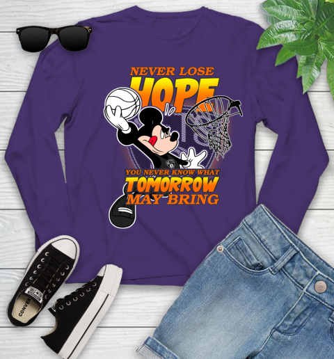 Brooklyn Nets NBA Basketball Mickey Disney Never Lose Hope Youth Long Sleeve 4