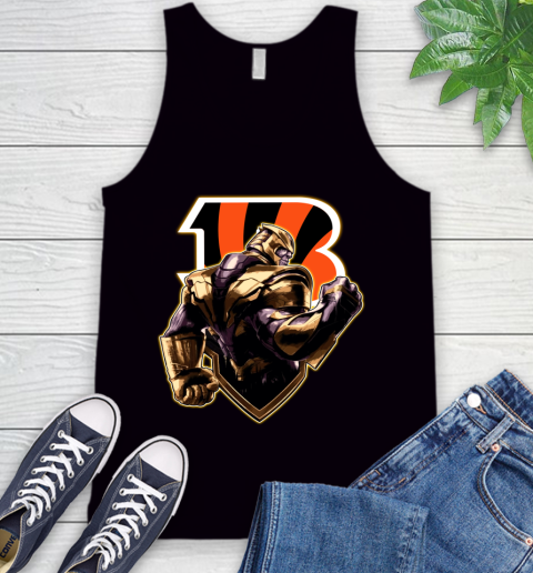 NFL Thanos Avengers Endgame Football Sports Cincinnati Bengals Tank Top 2