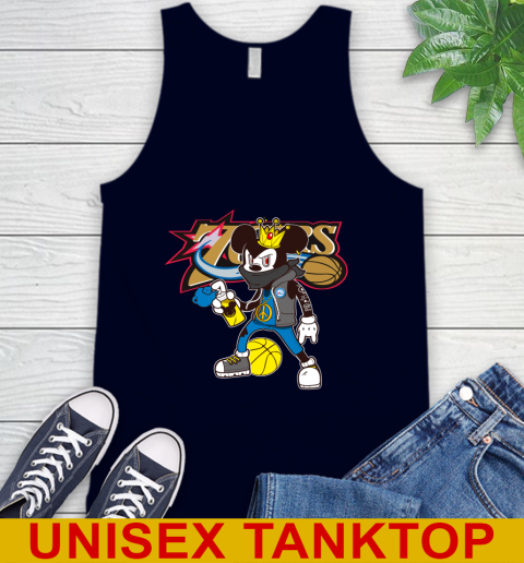 Philadelphia 76ers NBA Basketball Mickey Peace Sign Sports Tank Top 3