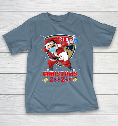 Florida Panthers Funny Santa Claus Dabbing Christmas 2020 NHL T-Shirt 6