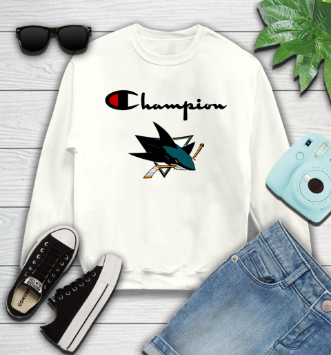 NHL Hockey San Jose Sharks Champion Shirt Youth Sweatshirt