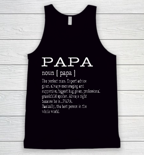 Grandpa Funny Gift Apparel  Papa Definition Grandpa Father's Day Gifts Me Tank Top