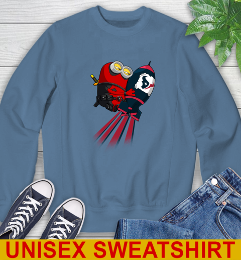 NFL Football Houston Texans Deadpool Minion Marvel Shirt Sweatshirt 11 NFL Football Houston Texans Deadpool Minion Marvel Shirt Sweatshirt - Image 11