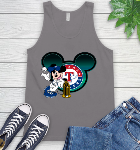 MLB Texas Rangers The Commissioner's Trophy Mickey Mouse Disney Tank Top 7