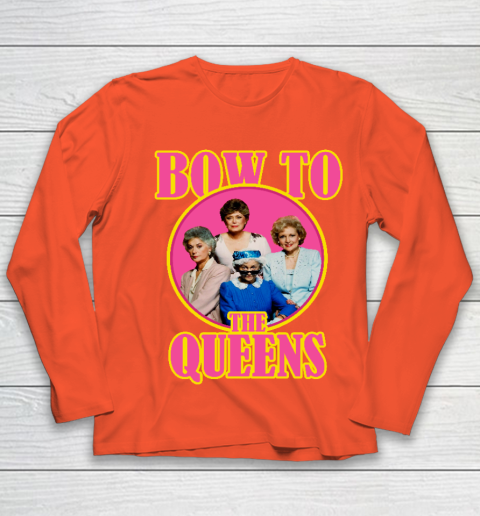 Golden Girls Tshirt Bow To The Queens Youth Long Sleeve 2