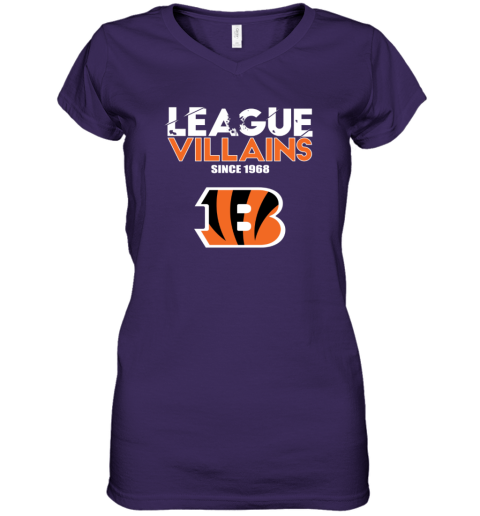 NFL League Villains Since 1968 Cincinnati Bengals Women's V-Neck T-Shirt -  Rookbrand