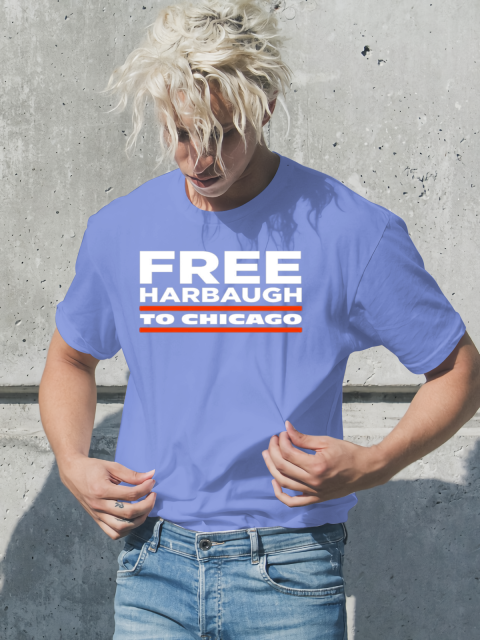Free Harbaugh to Chicago T-Shirt gnlj free harbaugh to chicago classic t shirt 2 front violet