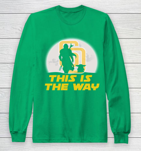 San Diego Padres MLB Baseball Star Wars Yoda And Mandalorian This Is The Way Long Sleeve T-Shirt 4