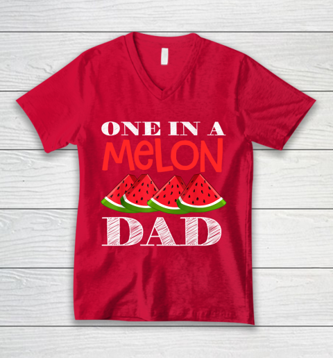 Father S Day Funny Gift Ideas Apparel Mens One In A Melon Dad Mom Watermelon Matching Family T Shi V Neck T Shirt Itees Global