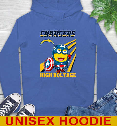 NFL Football Los Angeles Chargers Captain America Marvel Avengers Minion Shirt Hoodie 9