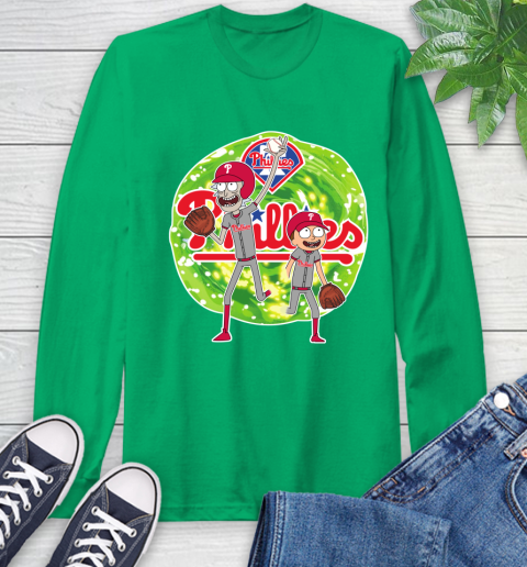 MLB Philadelphia Phillies Rick And Morty Baseball Sports Long Sleeve T-Shirt 7