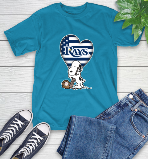 Tampa Bay Rays MLB Baseball The Peanuts Movie Adorable Snoopy T-Shirt 8