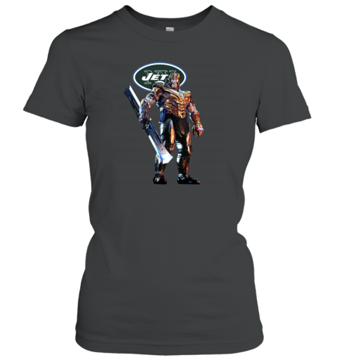 NFL Thanos Marvel Avengers Endgame Football New York Jets Women's T-Shirt