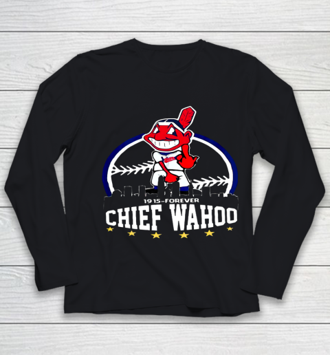 Chief Wahoo distressed Cleveland Youth Long Sleeve