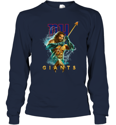 NFL New York Giants Aquaman DC Football Sports y3MNTtWkXp3 long sleeve tee 14 95 151514 front navy