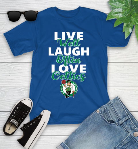 NBA Basketball Boston Celtics Live Well Laugh Often Love Shirt Youth T-Shirt 10