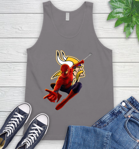 NFL Spider Man Avengers Endgame Football Minnesota Vikings Tank Top 7