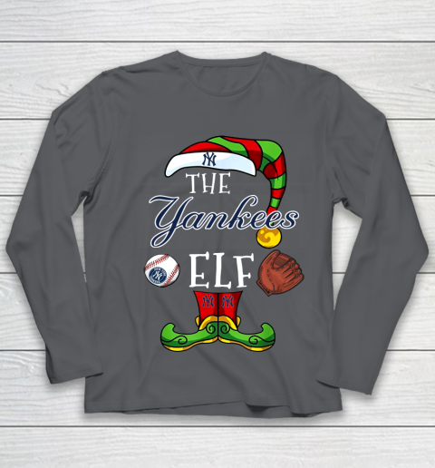 New York Yankees Christmas ELF Funny MLB Youth Long Sleeve 6