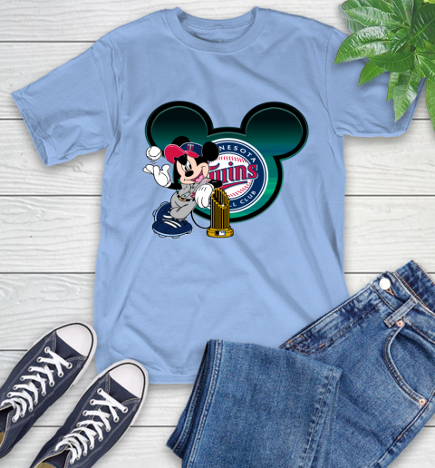 MLB Minnesota Twins The Commissioner's Trophy Mickey Mouse Disney T-Shirt 11