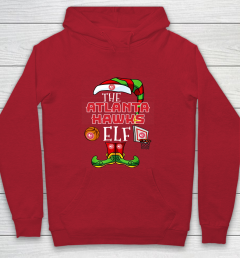 Atlanta Hawks Christmas ELF Funny NBA Youth Hoodie 7