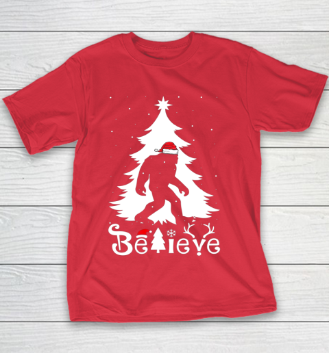 Bigfoot Christmas Gifts For Men Boys Girls Funny Christmas Youth T-Shirt 7