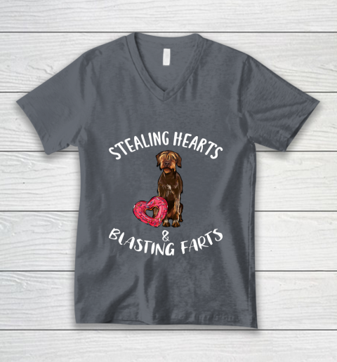 Stealing Hearts Blasting Farts Wirehaired Pointing Griffon V-Neck T-Shirt 4
