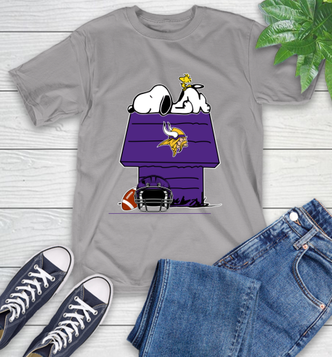 Minnesota Vikings NFL Football Snoopy Woodstock The Peanuts Movie T-Shirt 6