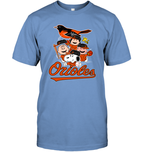 Mlb Baltimore Orioles Snoopy Charlie Brown Woodstock The Peanuts Movie  Baseball Tee Shirts - Nvamerch