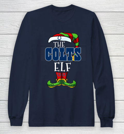 Indianapolis Colts Christmas ELF Funny NFL Long Sleeve T-Shirt 2