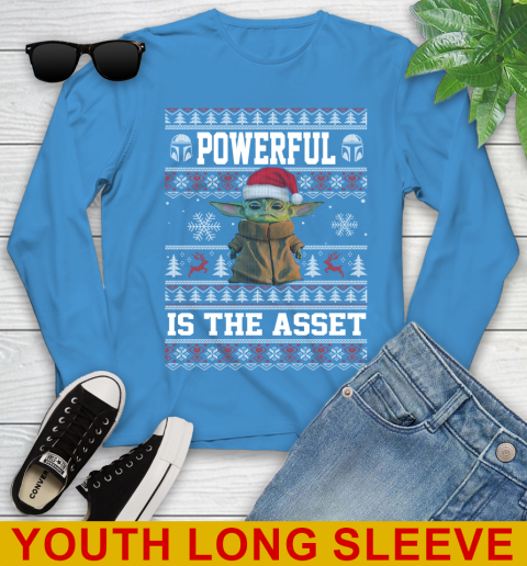 Powerful Is The Asset Baby Yoda Christmas Star Wars Shirts 124