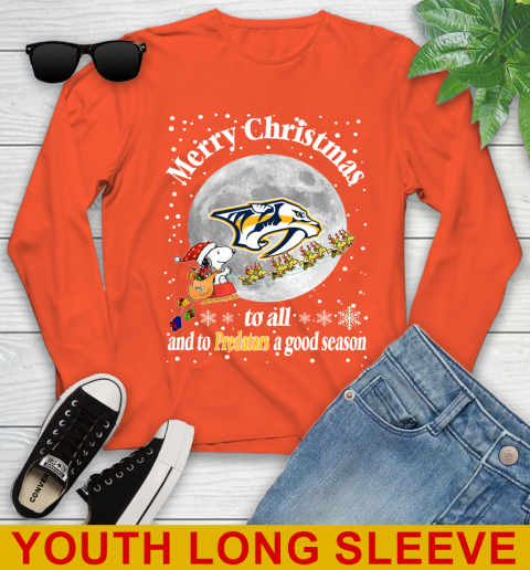Nashville Predators Merry Christmas To All And To Predators A Good Season NHL Hockey Sports Youth Long Sleeve 3