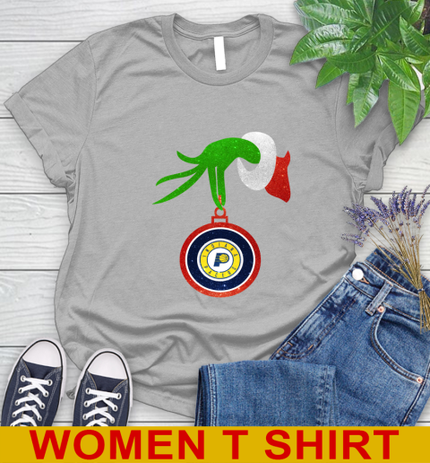 Indiana Pacers Grinch Merry Christmas NBA Basketball Women's T-Shirt 5