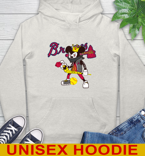 Atlanta Braves MLB Baseball Mickey Peace Sign Sports Hoodie 12
