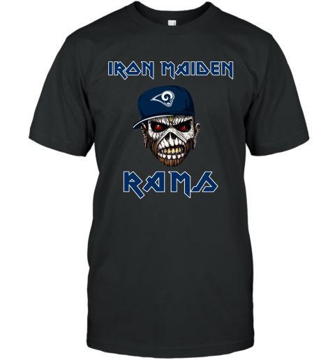NFL Los Angeles Rams Iron Maiden Rock Band Music Football Sports A9IY3yqQGFW classic t shirt 2 95 151514 front black