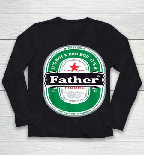 Beer Lover Funny Shirt Mens It's Not a Dad Bod It's a Father Figure Beer Fathers Day Youth Long Sleeve