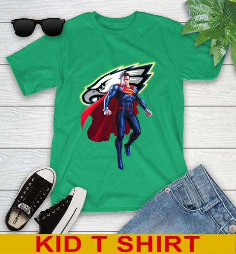 NFL Superman DC Sports Football Philadelphia Eagles Youth T-Shirt 6