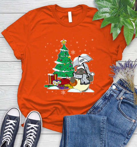 San Antonio Spurs NBA Basketball Cute Tonari No Totoro Christmas Sports Women's T-Shirt 3