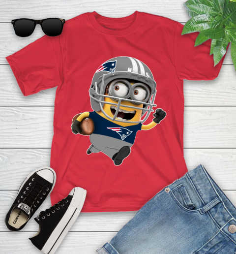 NFL New England Patriots Minions Disney Football Sports Youth T-Shirt 10
