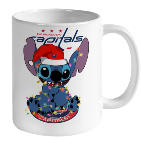 Washington Capitals NHL Hockey noel stitch Christmas Ceramic Mug 11oz 2