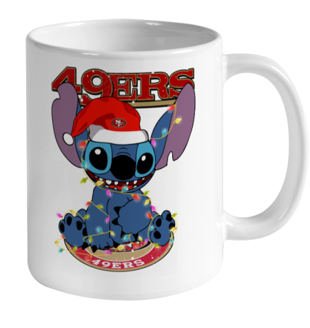 San Francisco 49ers NFL Football noel stitch Christmas Ceramic Mug 11oz 2