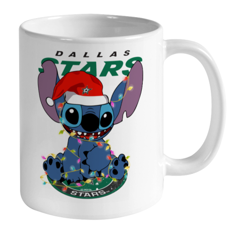 Dallas Stars NHL Hockey noel stitch Christmas Ceramic Mug 11oz 2