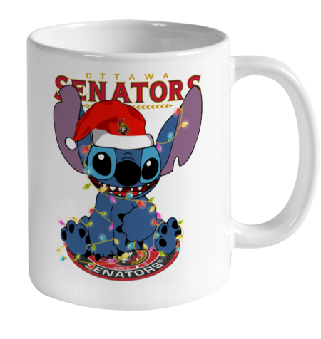 Ottawa Senators NHL Hockey noel stitch Christmas Ceramic Mug 11oz 2
