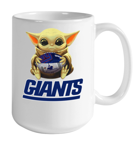 NFL Football New York Giants Baby Yoda Star Wars Ceramic Mug 15oz 5