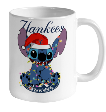 New York Yankees MLB noel stitch Baseball Christmas Ceramic Mug 11oz 2