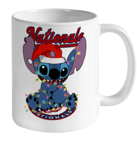 Washington Nationals MLB noel stitch Baseball Christmas Ceramic Mug 11oz 2