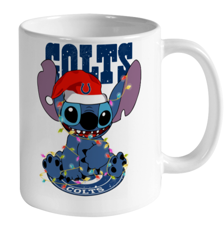 Indianapolis Colts NFL Football noel stitch Christmas Ceramic Mug 11oz 2